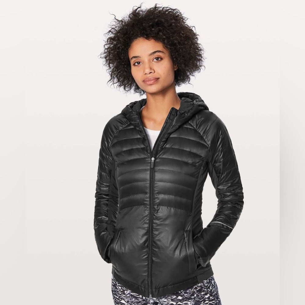 Lululemon Down For A Run Jacket II Black Sz 2